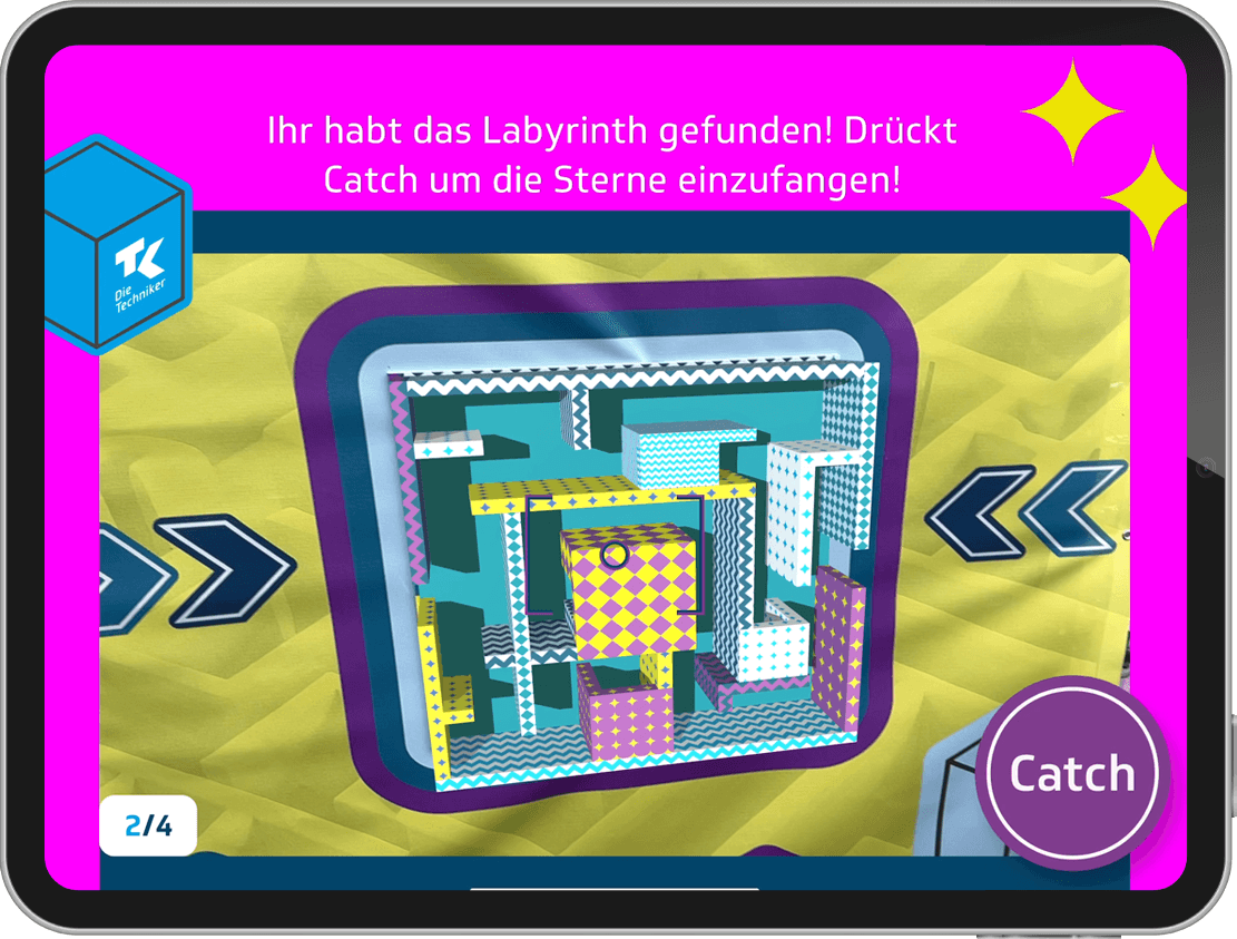 3D-Rätsel in Augmented Reality mitten im Labyrinth