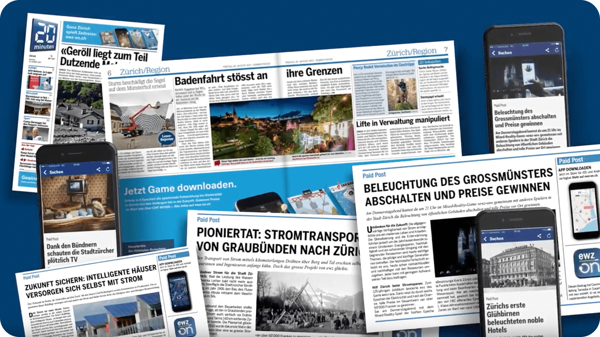 Berichterstattung und crossmediale Kampagne unter anderem im Medium 20 Minuten